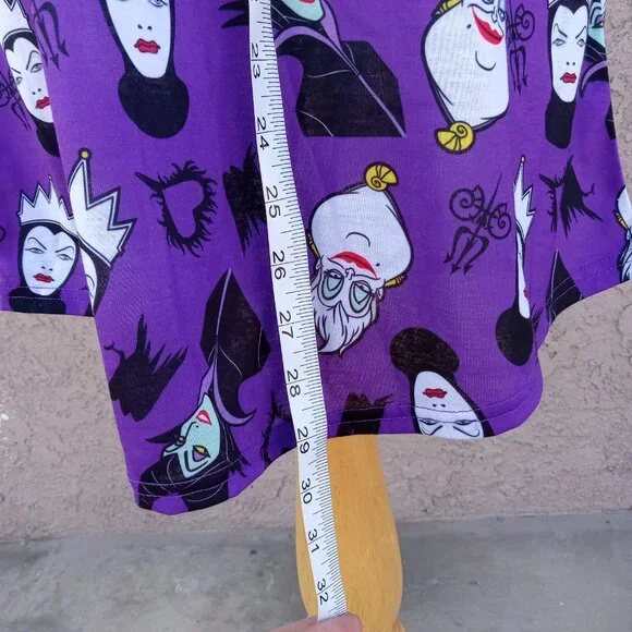 Disney Villans Women's 3/4 Sleeve Dorm Nightgown Pajamas - Picture 5 of 9